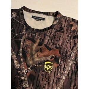 UPS Mossy Oak Break Up Camo Long Sleeve Performance MEDIUM Shirt NASCAR Shipping